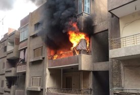 حريق بشقة في العمرانية