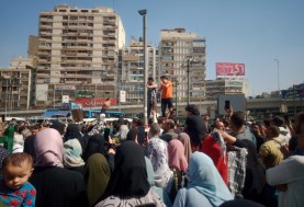 مسيرة داعمة لفلسطين من مسجد الاستقامة