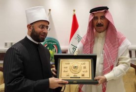 أسامة الأزهري مع رئيس الوقف السني العراقي