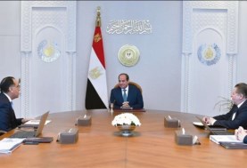 الرئيس عبد الفتاح السيسي خلال اجتماع اليوم