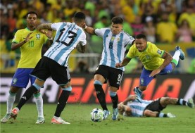 جانب من مباراة البرازيل والأرجنتين