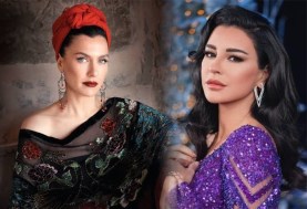 الفنانة اللبنانية ماجي بو غصن والفنانة التركية شيفال سام