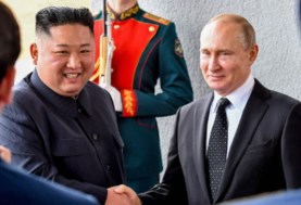أرشيفية-بوتين والزعيم الكوري الشمالي
