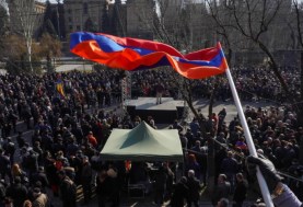 أرشيفية-مظاهرات في العاصمة يريفان 