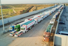 المساعدات المصرية في طريقها إلى غزة