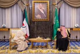 أمير الكويت الشيخ مشعل الأحمد الجابر الصباح والملك السعودي بن سلمان