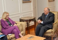 وزير الخارجية المصري والمسؤولة الاممية «سيجريد كاج»