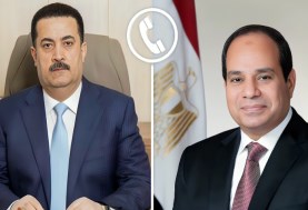 الرئيس عبدالفتاح السيسي ومحمد شياع رئيس وزراء العراق