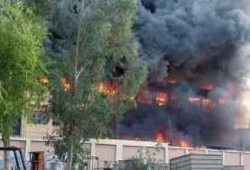 حريق مصنع الأقمشة بالعاشر من رمضان 