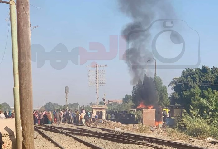 حادث قطار العياط قرية البلدة