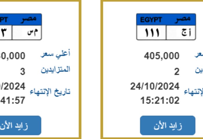 لوحات يجري التزايد عليها 