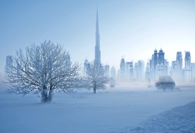 تساقط الثلوج في الامارات العربية