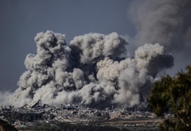  انفجار قوي يهز مدينة رفح الفلسطينية - أرشفية