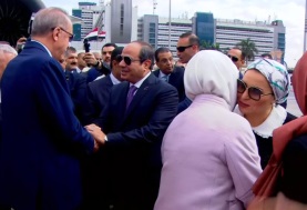الرئيس السيسي وقرينته يستقبلان الرئيس التركي رجب طيب أردوغان وقرينته