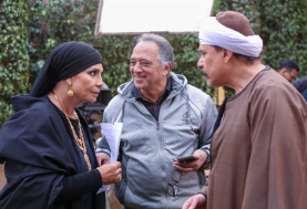 سوسن بدر  و المخرج حسني صالح و محمد رياض