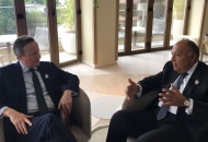  وزير الخارجية سامح شكري مع وزير الخارجية البريطاني ديفيد كاميرون