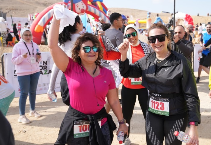 ماراثون run for Gaza  