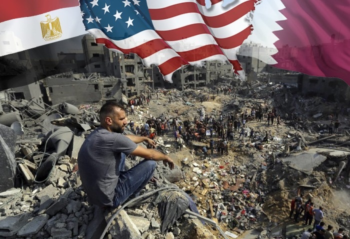مفاوضات مصرية قطرية أمريكية لوقف الحرب في قطاع غزة