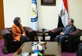 وزير البترول يستقبل سفيرة البحرين 