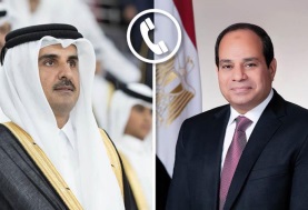 الرئيس السيسي وأمير قطر 