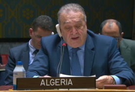 مندوب الجزائر خلال جلسة مجلس الأمن الدولي
