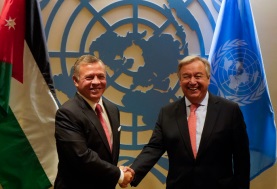 ملك الأردن والأمين العام للأمم المتحدة