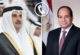 الرئيس عبد الفتاح السيسي وأمير قطر