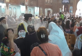 الأنبا سيداروس في كنيسة القديسة العذراء مريم