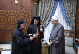 شيخ الأزهر وأسقف الأرمن الكاثوليك ورئيس أساقفة الطائفة المارونية