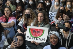 احتجاجات الجامعات الأمريكية لدعم القضية الفلسطينية