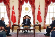 الرئيس التركي أردوغان ووزير الخارجية سامح شكري ووزير الخارجية التركي