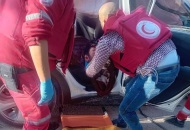 الهلال الأحمر الفلسطيني يتلقي جثمان شهيد في مدينة طوباس