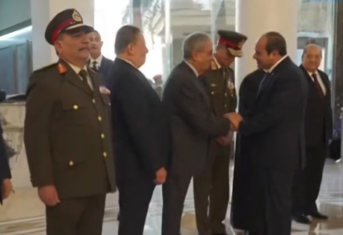 الرئيس السيسي لحظة وصوله إلى مقر حفل إفطار الأسرة المصرية