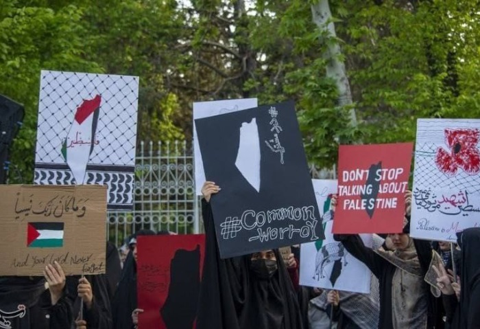 مظاهرة بجامعة شيراز الإيرانية للمطالبة بوقف الإبادة الجماعية في غزة