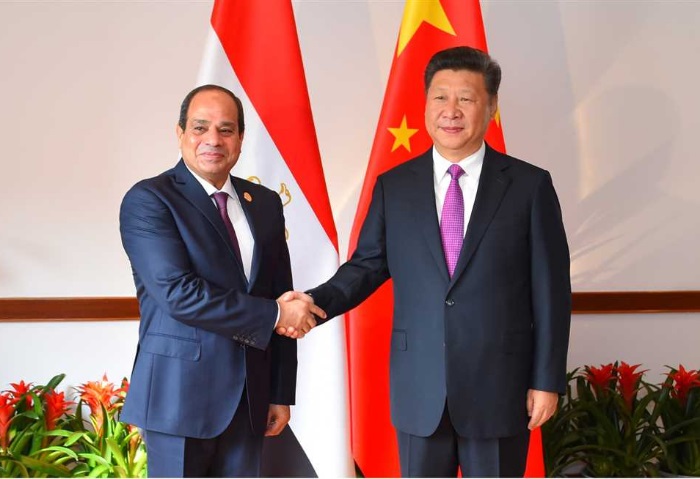 الرئيسان المصري والصيني (صورة أرشيفية)