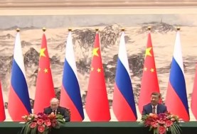 الرئيس الروسي فلاديمير بوتين، والرئيس الصيني شي جين بينج
