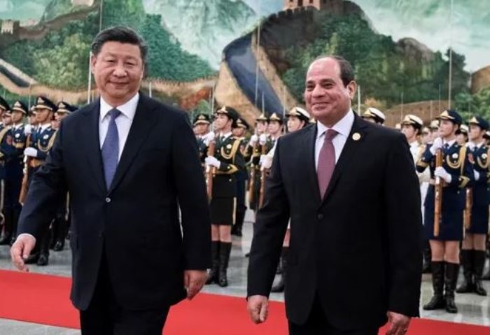 الرئيس عبد الفتاح السيسي ونظيره الصيني 
