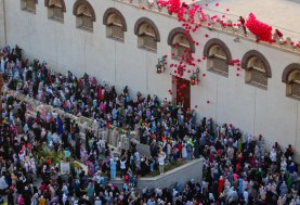 صلاة العيد بسجد عمرو بن العاص 