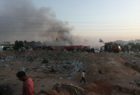 حريق بأحد المخازن التابعة لأحد المصانع بمدينة 6 أكتوبر