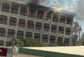 حريق كلية الطب جامعة أسيوط