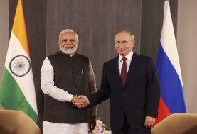 رئيس الوزراء الهندي ناريندرا مودي والرئيس الروسي فلاديمير بوتين
