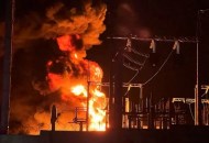  حريق في خزان للمنتجات البترولية بروسيا