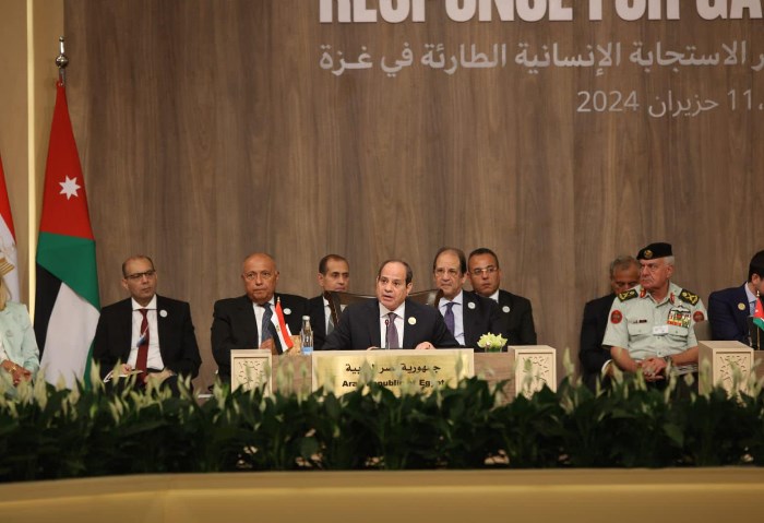 الرئيس السيسي - مؤتمر الاستجابة الطارئة لغزة