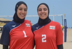 لاعبي منتخب مصر للكرة الطائرة الشاطئية