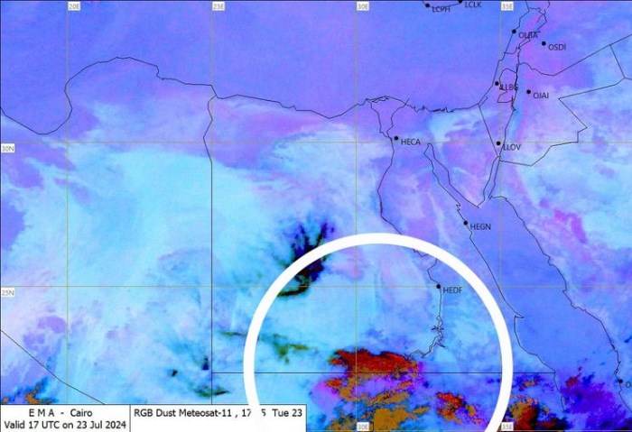 سوء الأحوال الجوية في أبو سمبل